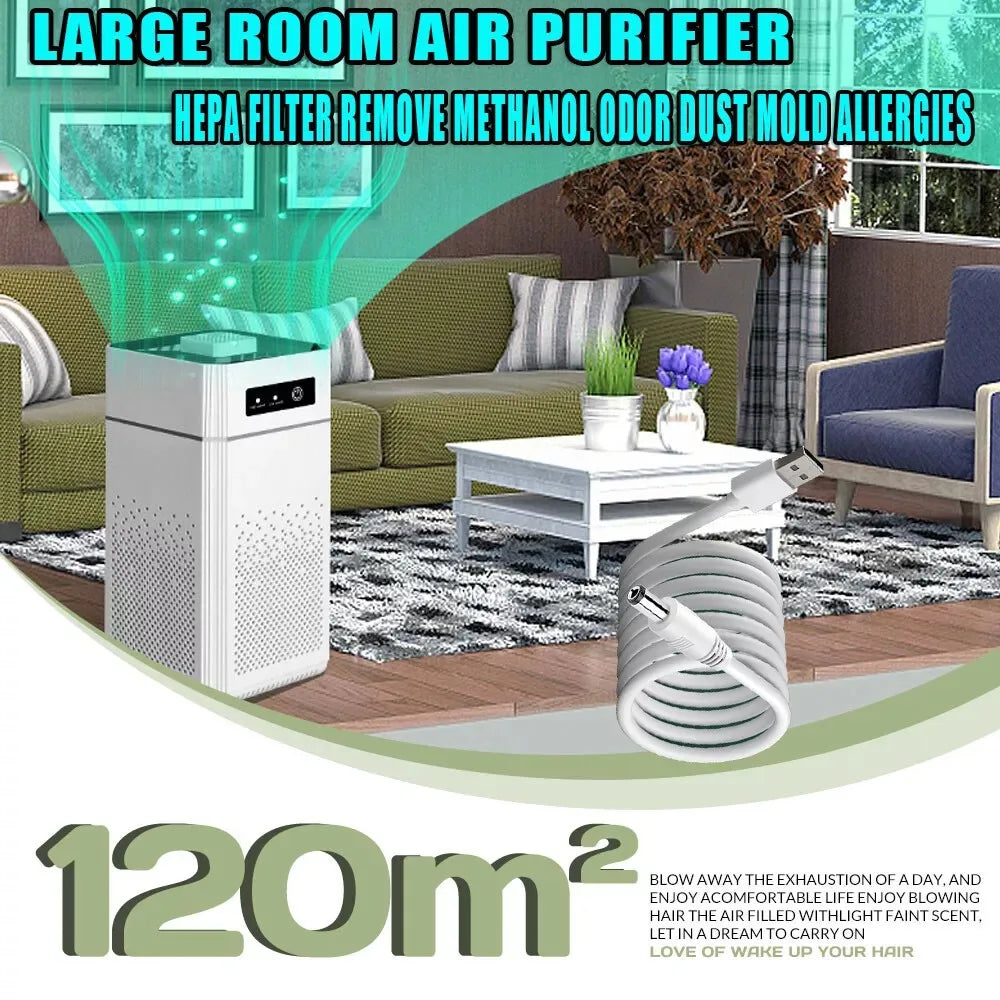 Home HEPA Air Purifier Large Room Air Cleaner for Dust Smoke Odor Pollen Pet Dander Allergies