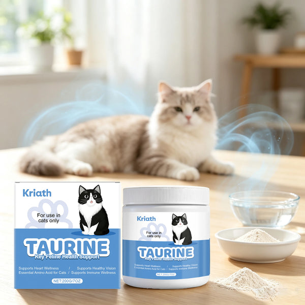 200g Cat Taurine Powder Natural Formula Rich Nutrients Relief Discomfort Promote Pet Health Maintain Pet Oral Mild Pet Taurine Powder for Dogs & Cats