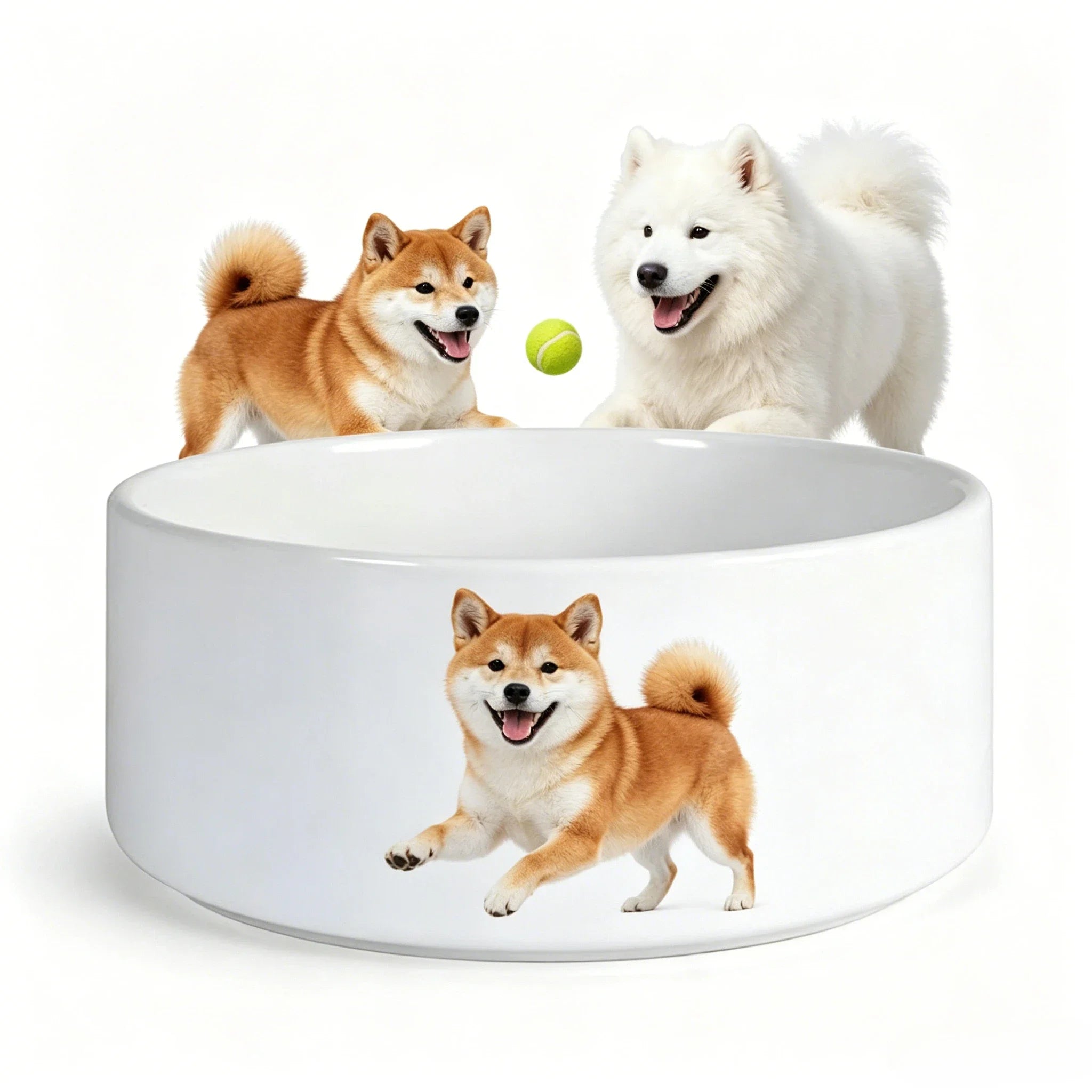 Pet Accessories US Warehouse Stock Blank Cat Food Bowl 600ml Personalized Pattern Printed Ceramic Kitten Water Bowl Custom