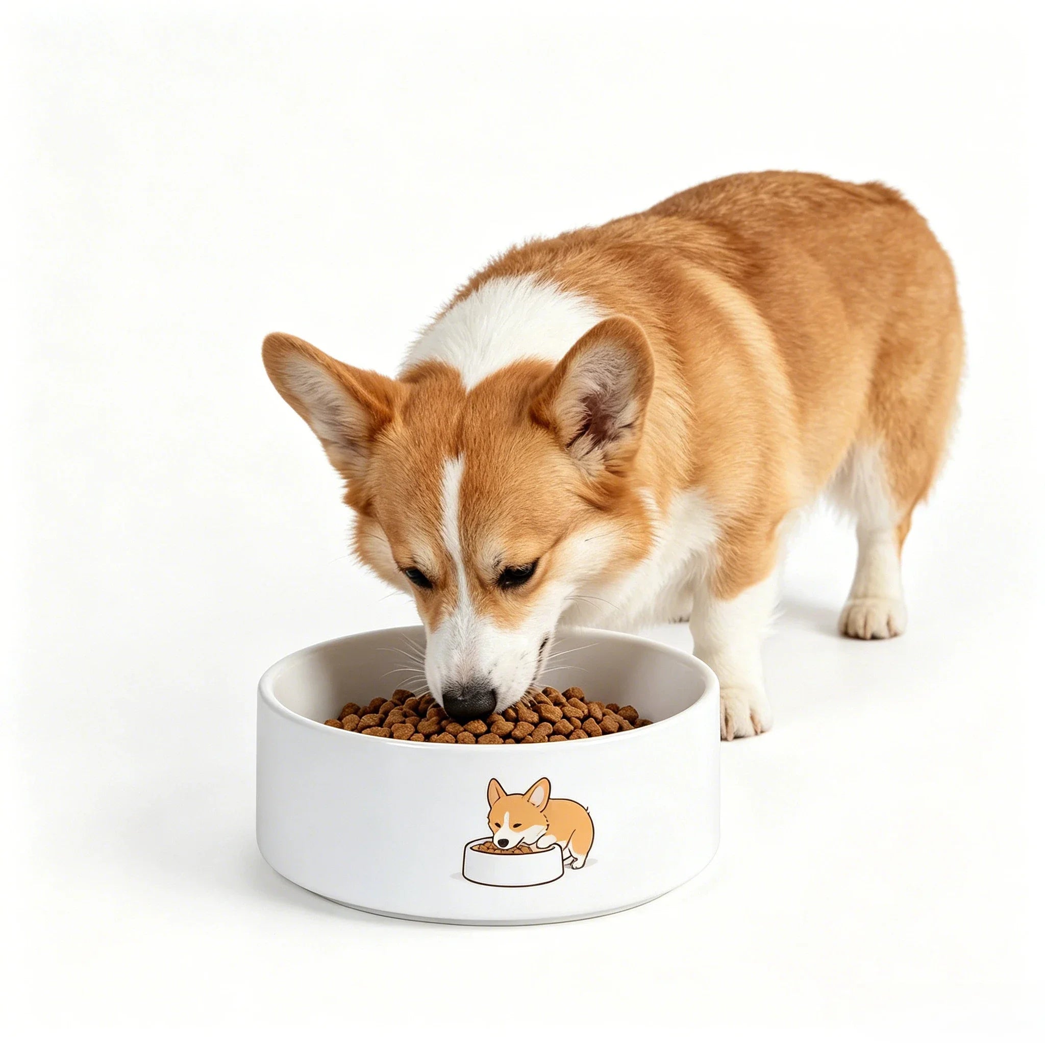 Pet Accessories US Warehouse Stock Blank Cat Food Bowl 600ml Personalized Pattern Printed Ceramic Kitten Water Bowl Custom