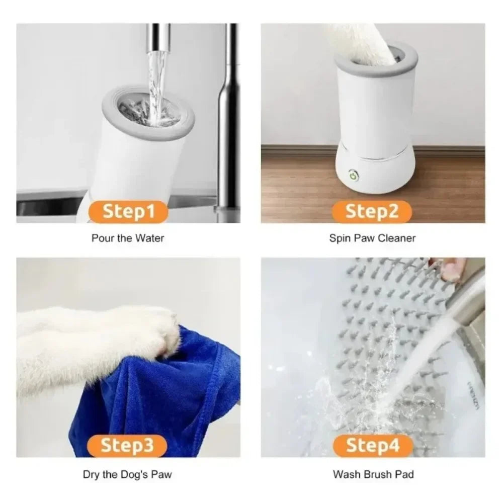 Automatic Small Animal Foot Cleaner Medium and Large Breed Dog Paw Cleaner with Silica Gel Grooming Tool for Cleaning Purpose