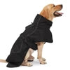 Waterproof Reflective Dog Winter Coat, Fleece Lined Windproof Dog Snow Jacket with Adjustable Buckle, Black / Green