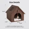 Smile Wood Cat House Small Medium Large Modern Design Indoor Outdoor Pet House With Push Up Closure