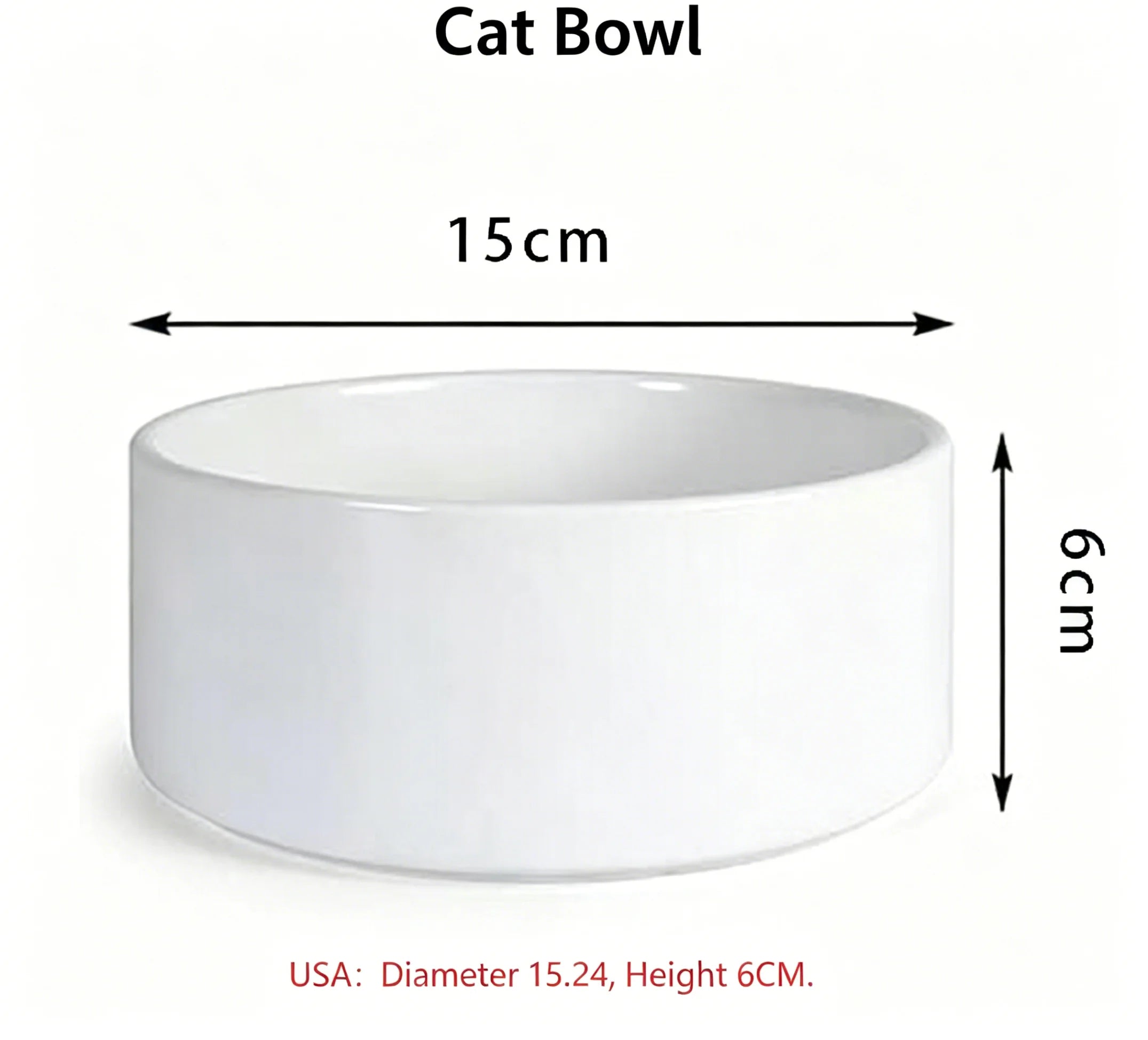 Large Custom Photo White Porcelain Dog Bowl 18cm Sublimation Printed Personalized Ceramic Pet Food Water Feeder