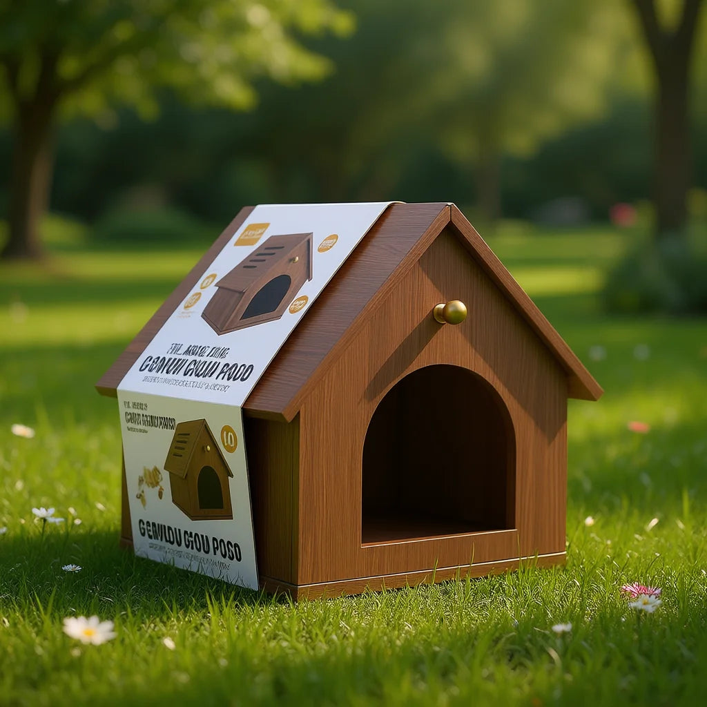 Smile Wood Cat House Small Medium Large Modern Design Indoor Outdoor Pet House With Push Up Closure
