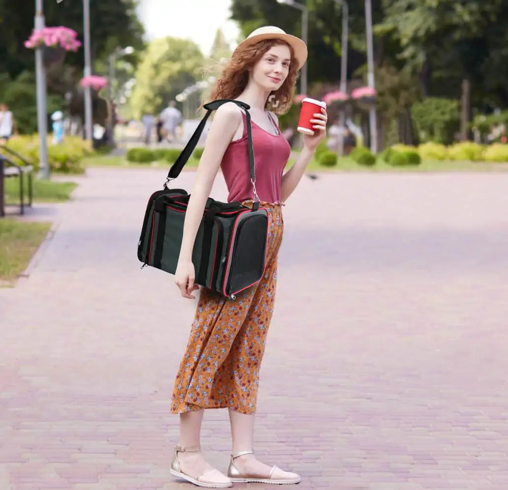 Soft-Sided Pet Carrier in USA Warehouse Eco-Friendly Travel Small Dog & Cat Carrier Bag