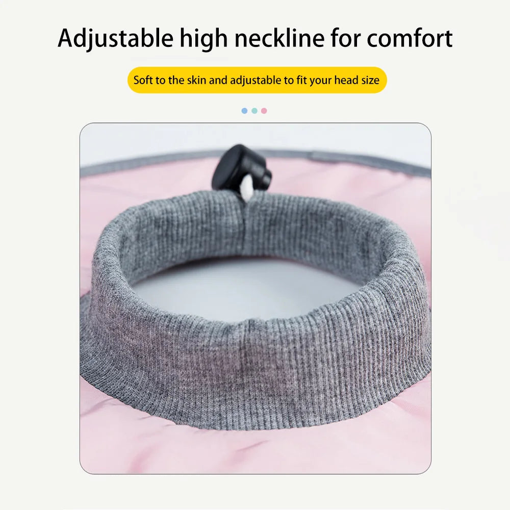Adjustable Soft Cat Elizabethan Collar, Waterproof Anti-Lick Pet Cone for Wound Healing & Prevent Biting