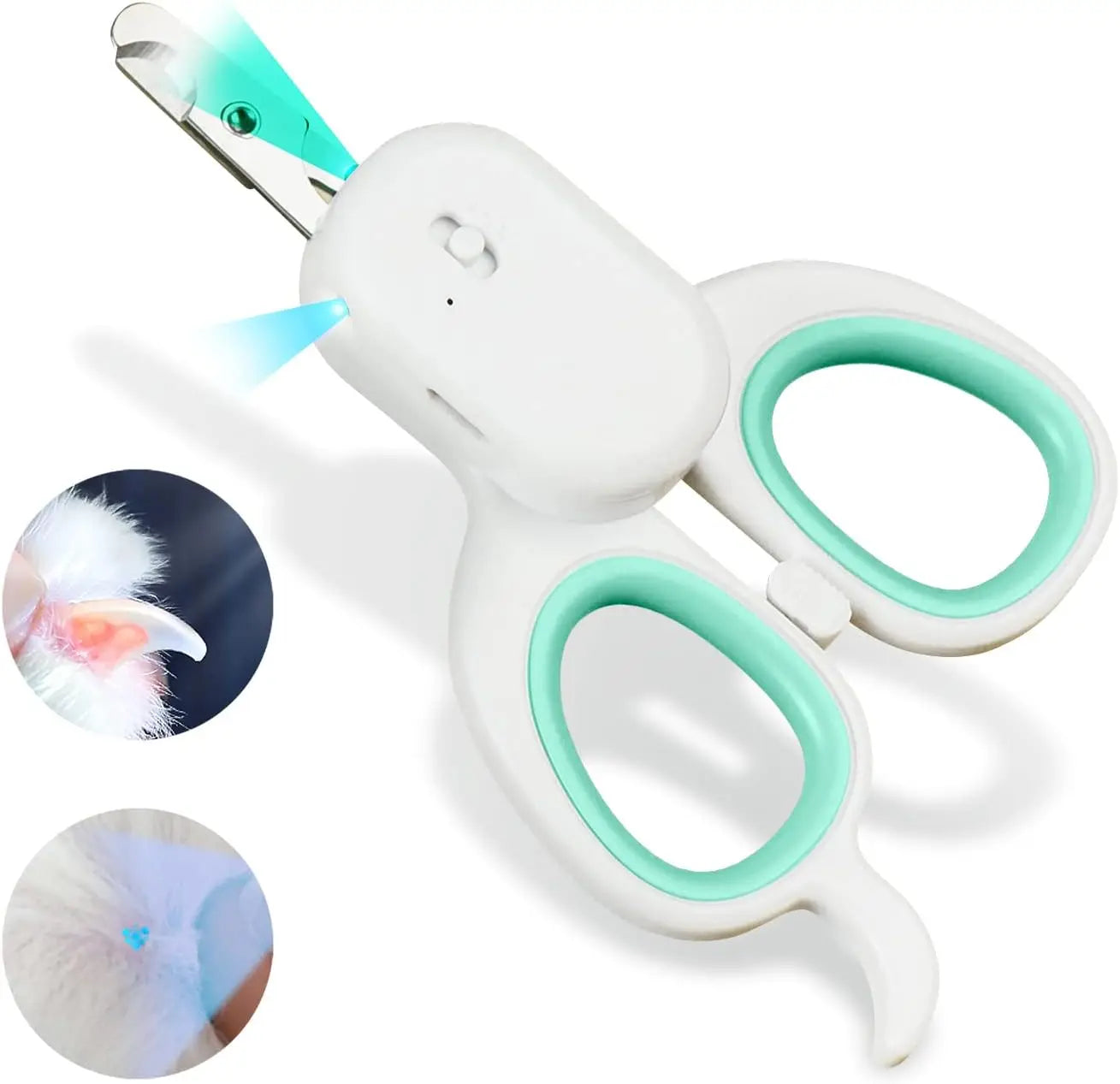 Pet Nail Clipper with LED and U-V Light, Cat Claw Trimmer with Ultra Bright LED Light