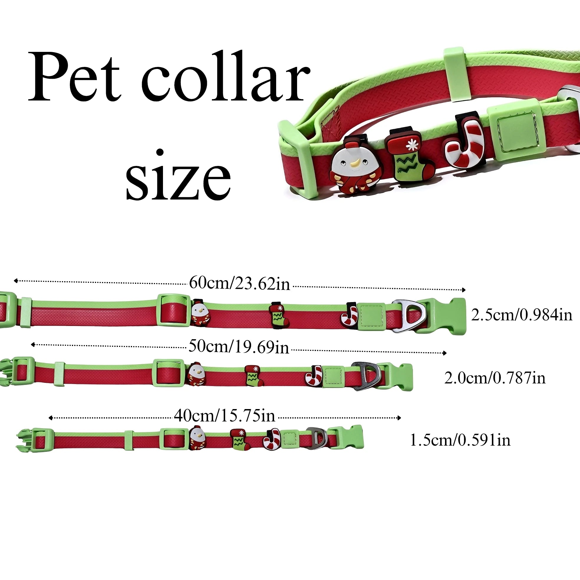 Luxury Waterproof Solid PVC Adjustable Dog Collar and Leash Set for Small/Medium/Large Dogs-Holiday Christmas Pet Accessories