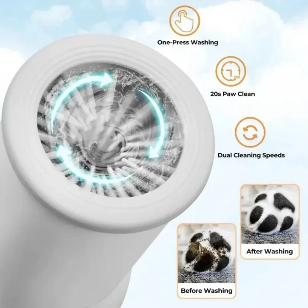 Automatic Small Animal Foot Cleaner Medium and Large Breed Dog Paw Cleaner with Silica Gel Grooming Tool for Cleaning Purpose