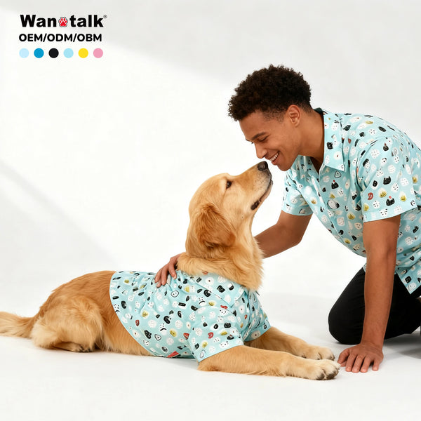 New Arrival Large Bulldog Rosette Pet Clothes Breathable Cotton Dog Shirts Print Pattern for Summer Spring Drop Ship Available