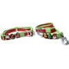 Luxury Waterproof Solid PVC Adjustable Dog Collar and Leash Set for Small/Medium/Large Dogs-Holiday Christmas Pet Accessories