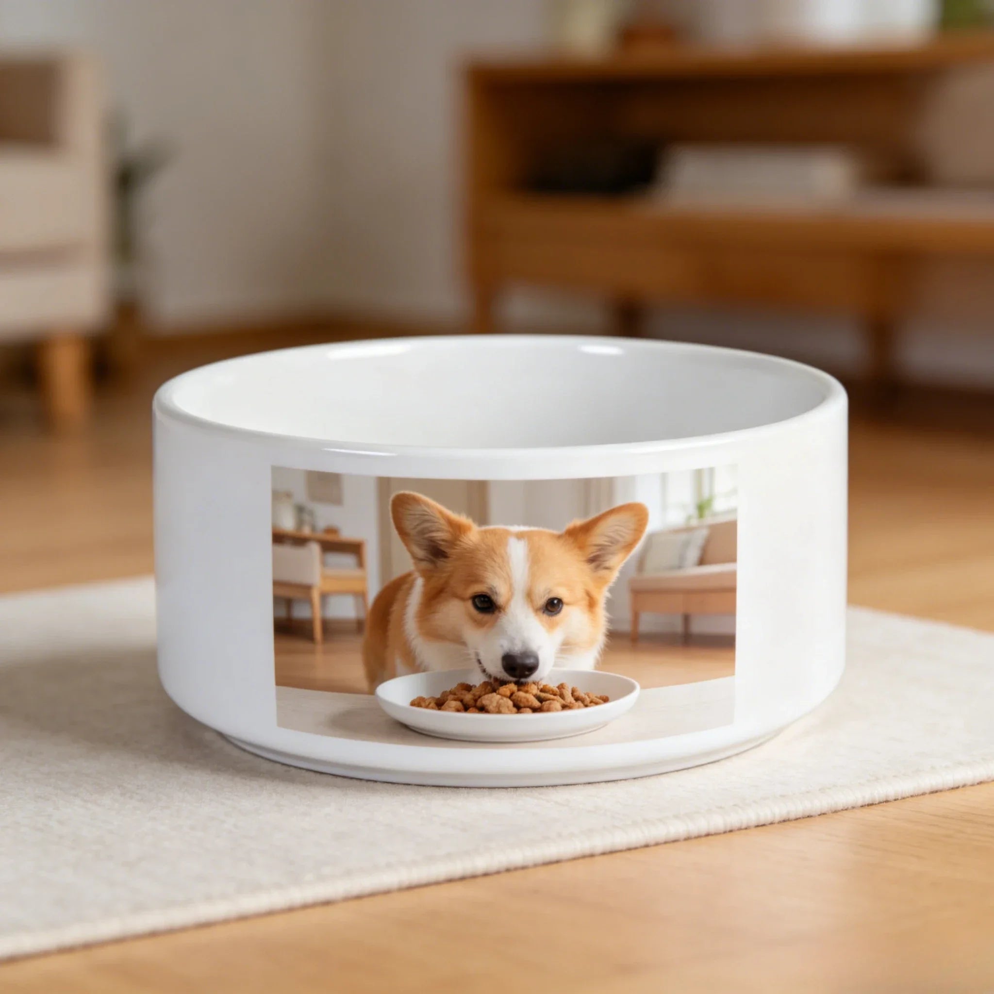 Eco-Friendly Ceramic Pet Food Bowl for Cats-Durable and Waterproof