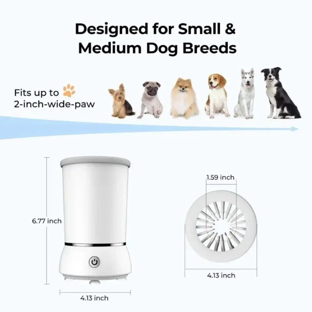 Automatic Small Animal Foot Cleaner Medium and Large Breed Dog Paw Cleaner with Silica Gel Grooming Tool for Cleaning Purpose