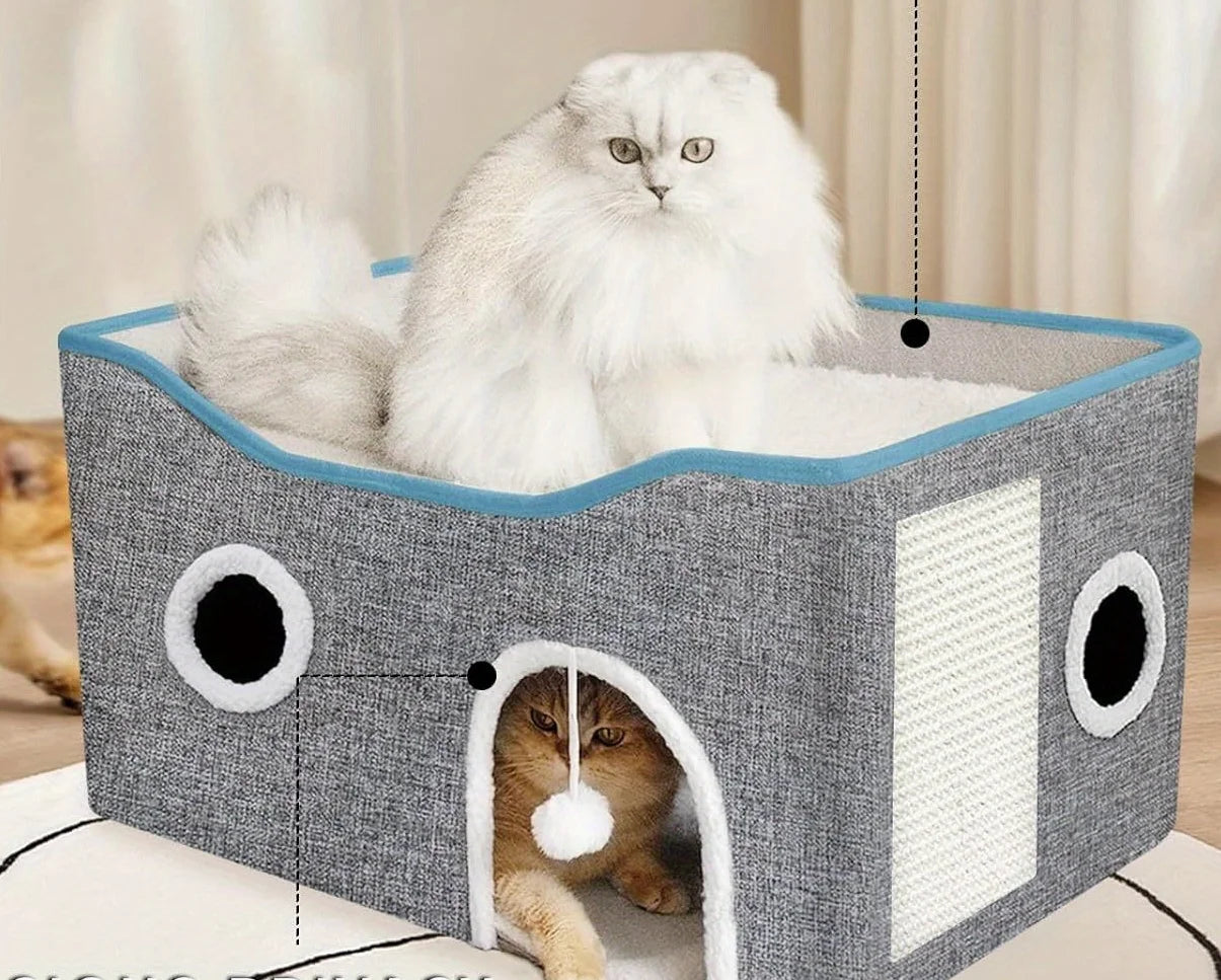 Extra-Wide Cat House for Indoor Cats