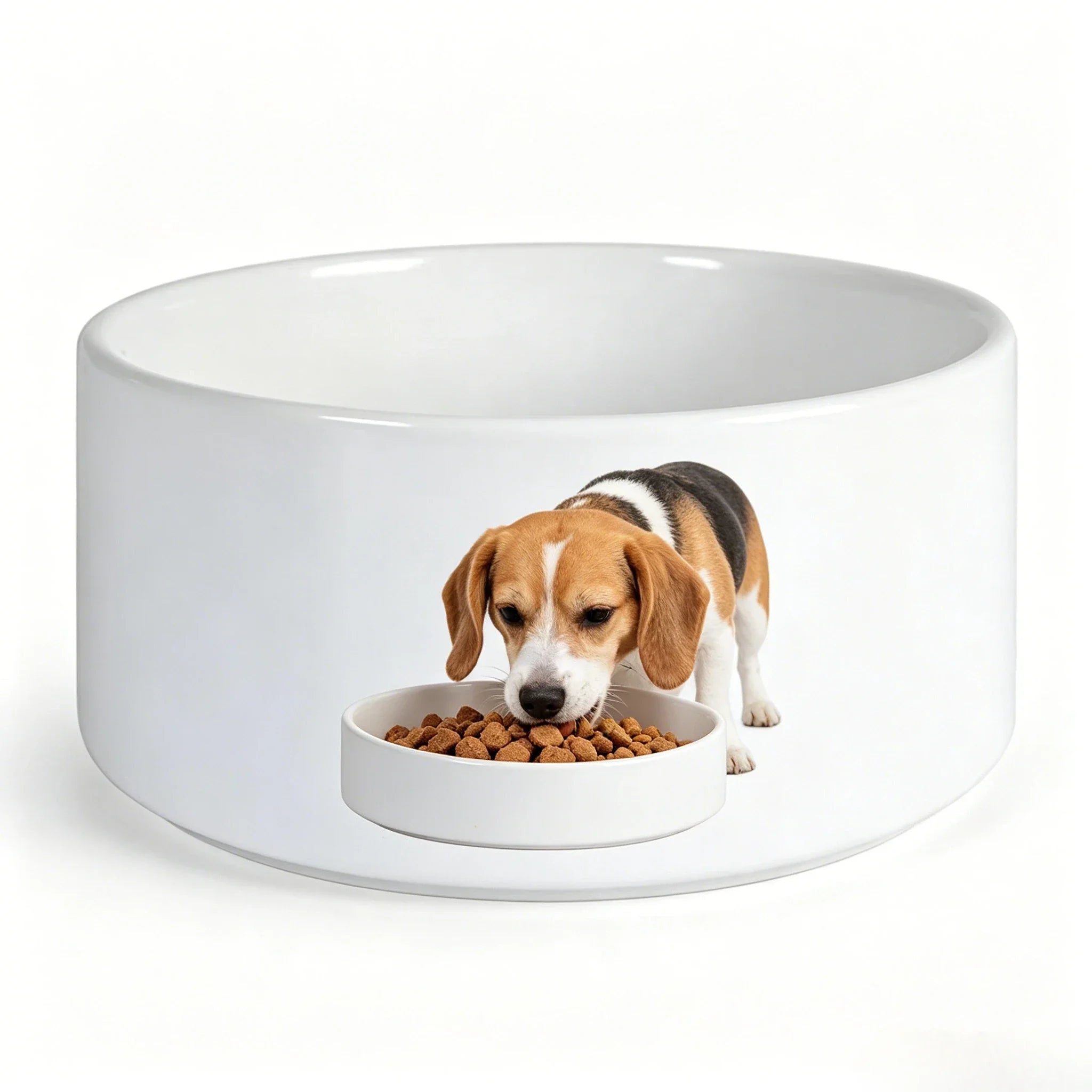 Pet Accessories US Warehouse Stock Blank Cat Food Bowl 600ml Personalized Pattern Printed Ceramic Kitten Water Bowl Custom