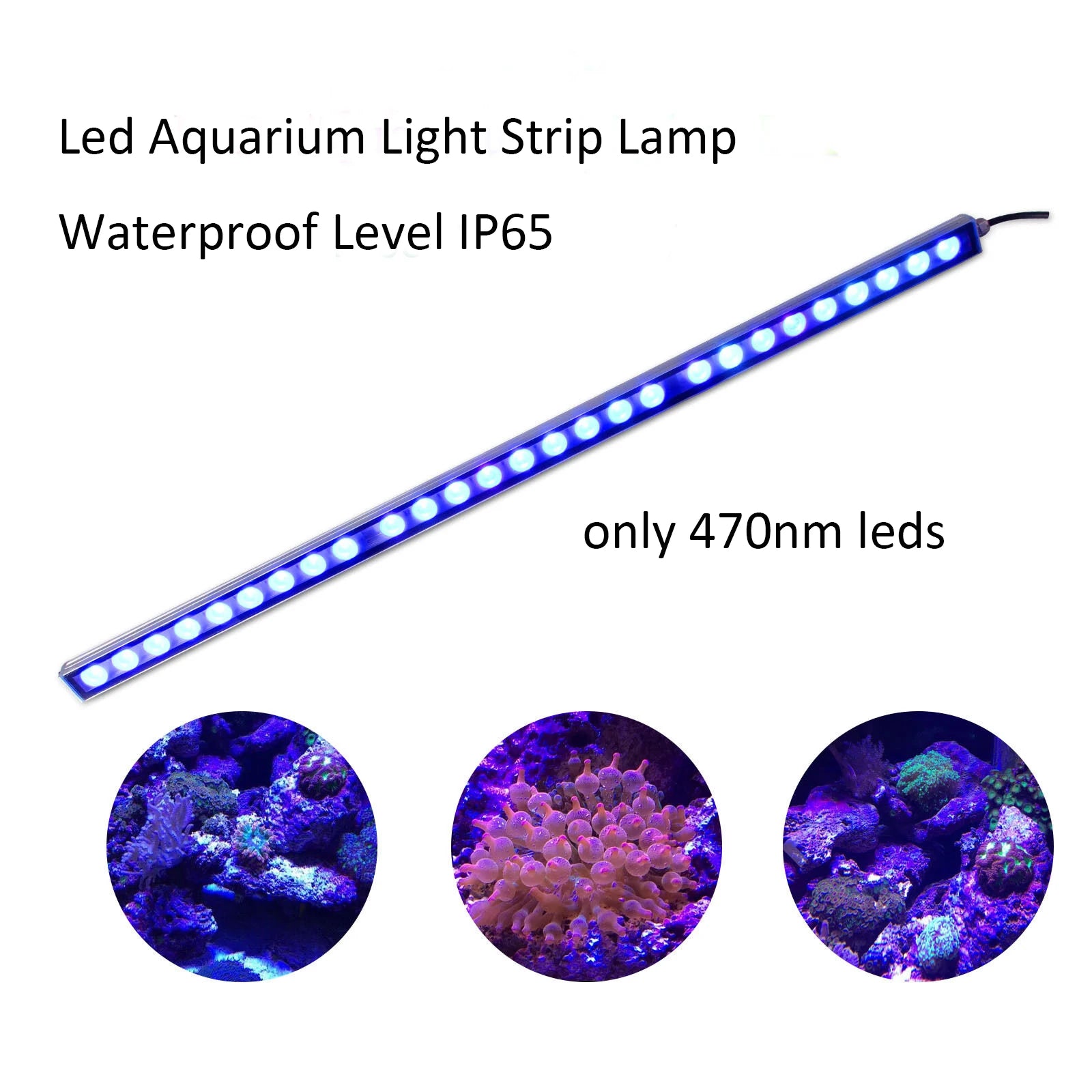 Populargrow Bluetooth Control 54W/81W/108W Led Aquarium Light with 470nm Leds Dimmable Fish Lamp for Coral Reef Tank