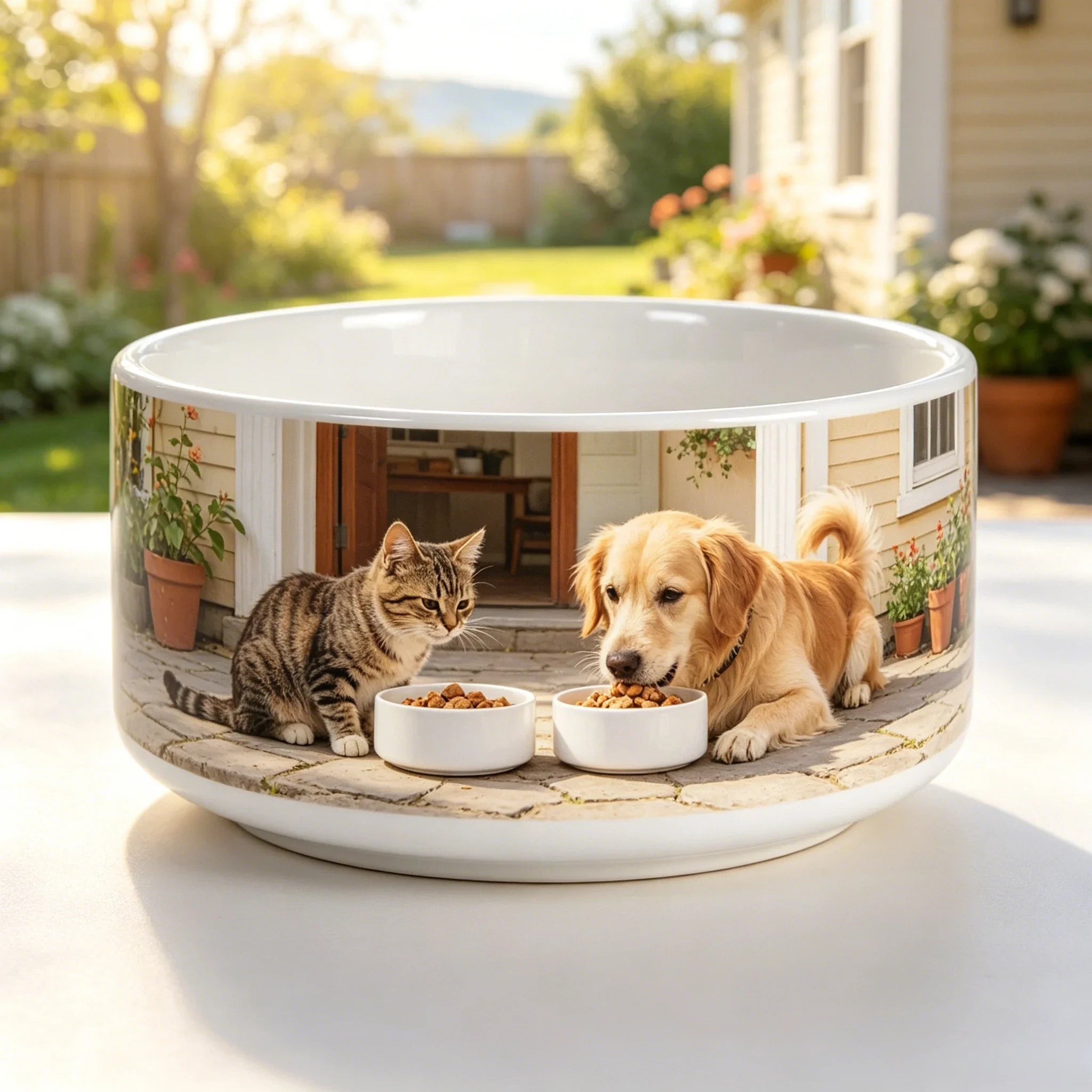 Wholesale Kitten Bowl 600ML DIY Personalized Pet Food Dish
