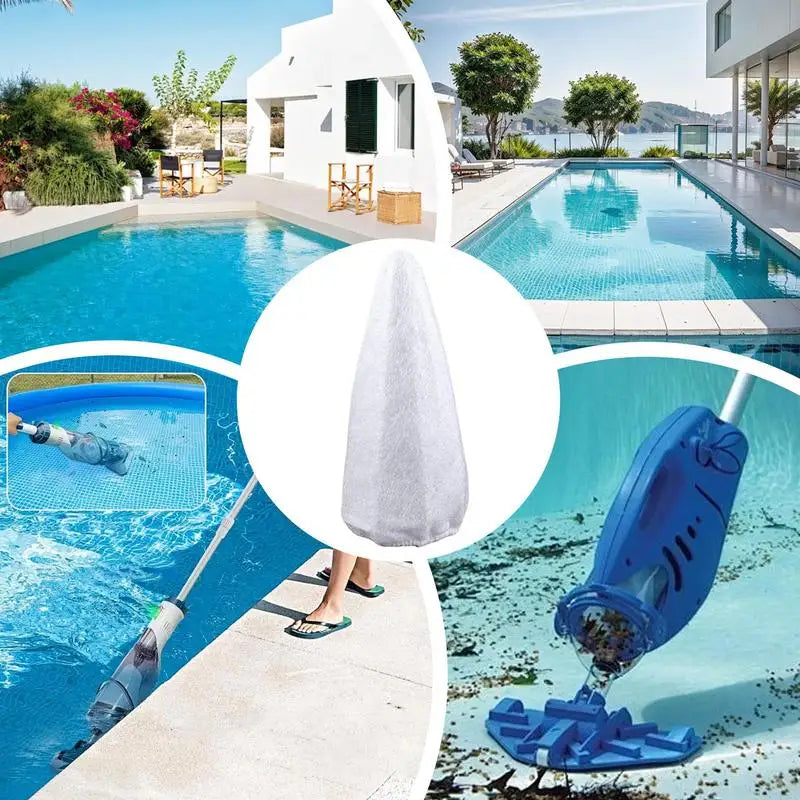 Pool Filter Bags Filter Bag Fine Mesh Vacuum Net 5X Vacuum Filter Replacement Parts Cleaning Supplies Leaves Catcher For