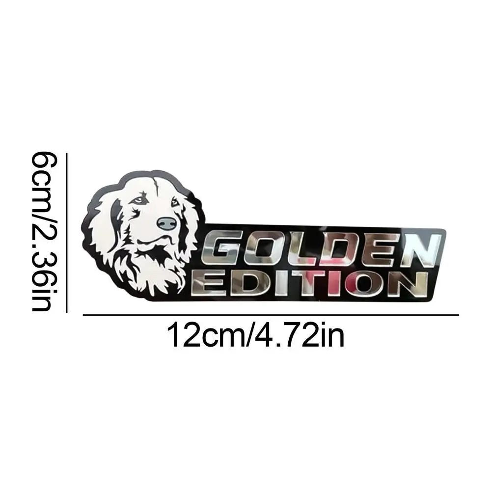 Dog Car Stickers 3D Dogs Badge Acrylic Funny Automotive Car Badge Stylish Car Emblems And Badges Badge Sticker For Car Car