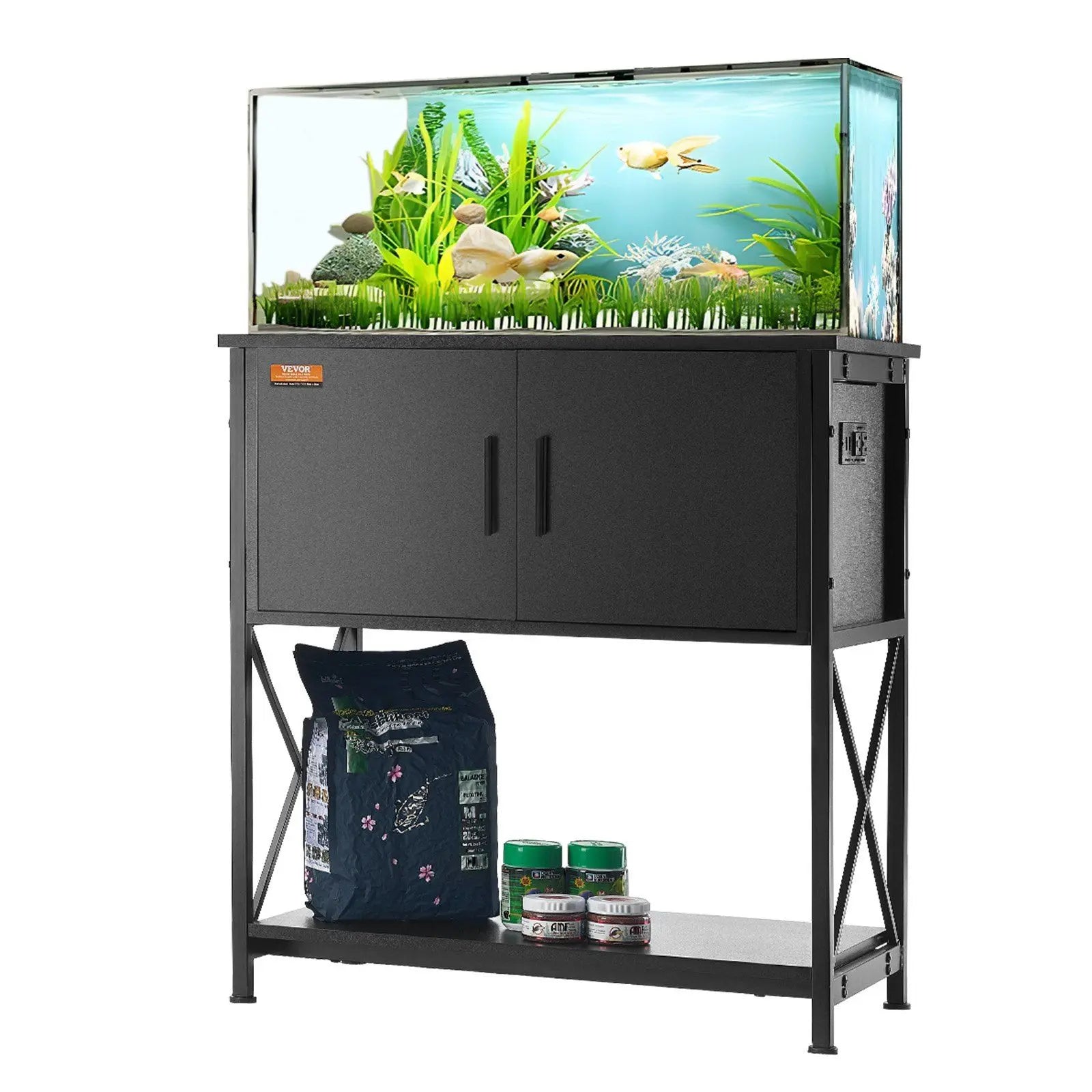 29-Gallon Steel MDF Aquarium Stand 242.5 Lbs Load Capacity 28.7 X 16.5 X 30 Inches Fish Reptile Turtle Tank High Accessory