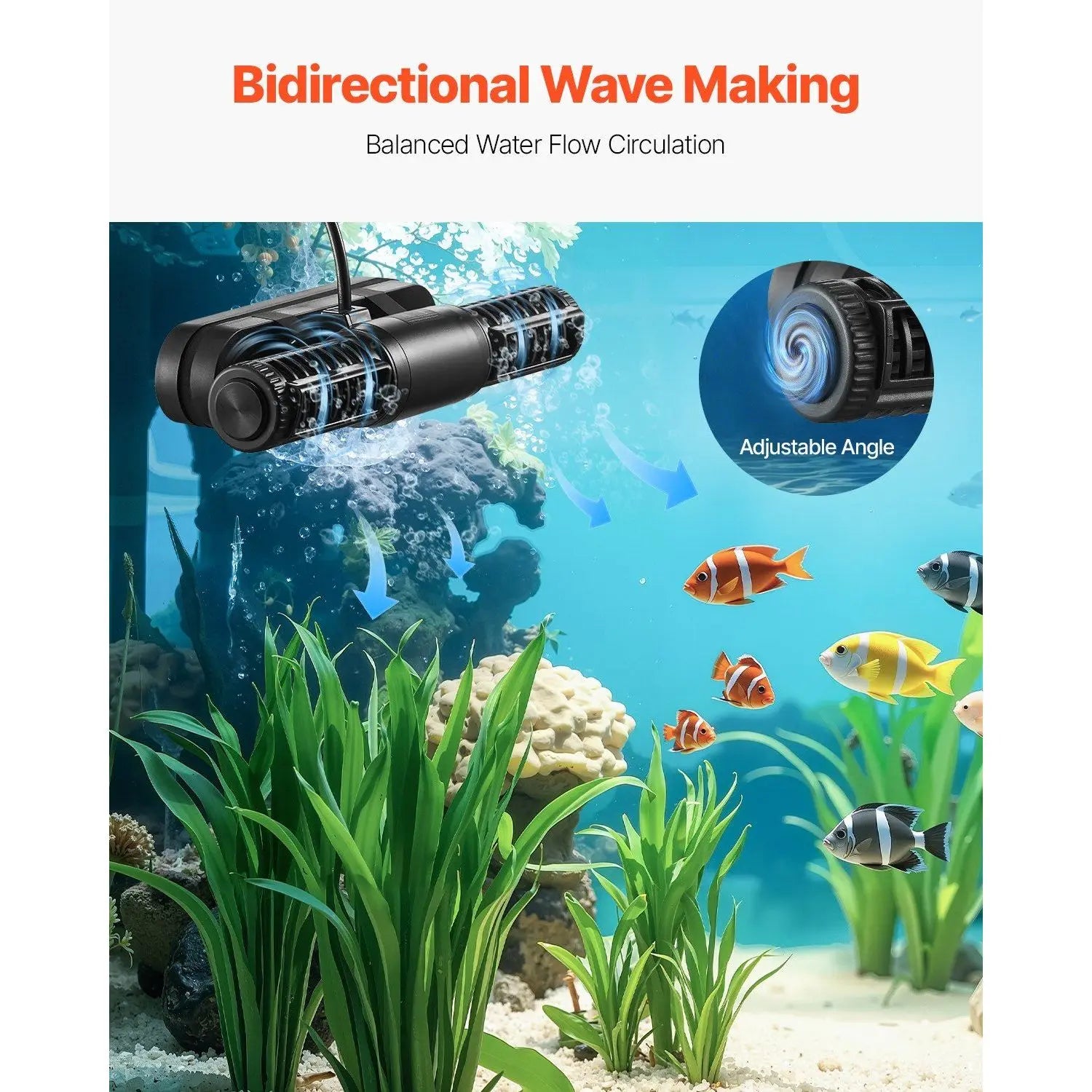 Adjustable 15W Cross Flow Pump D0100X3729P with Controller for Aquarium Water Currents