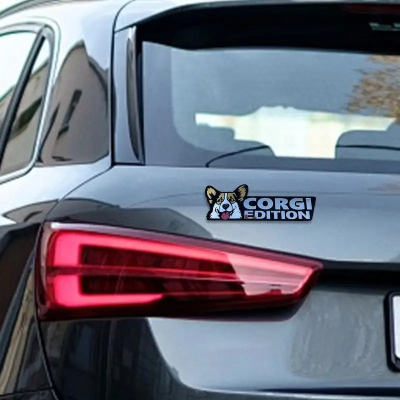 Dog Car Stickers 3D Dogs Badge Acrylic Funny Automotive Car Badge Stylish Car Emblems And Badges Badge Sticker For Car Car