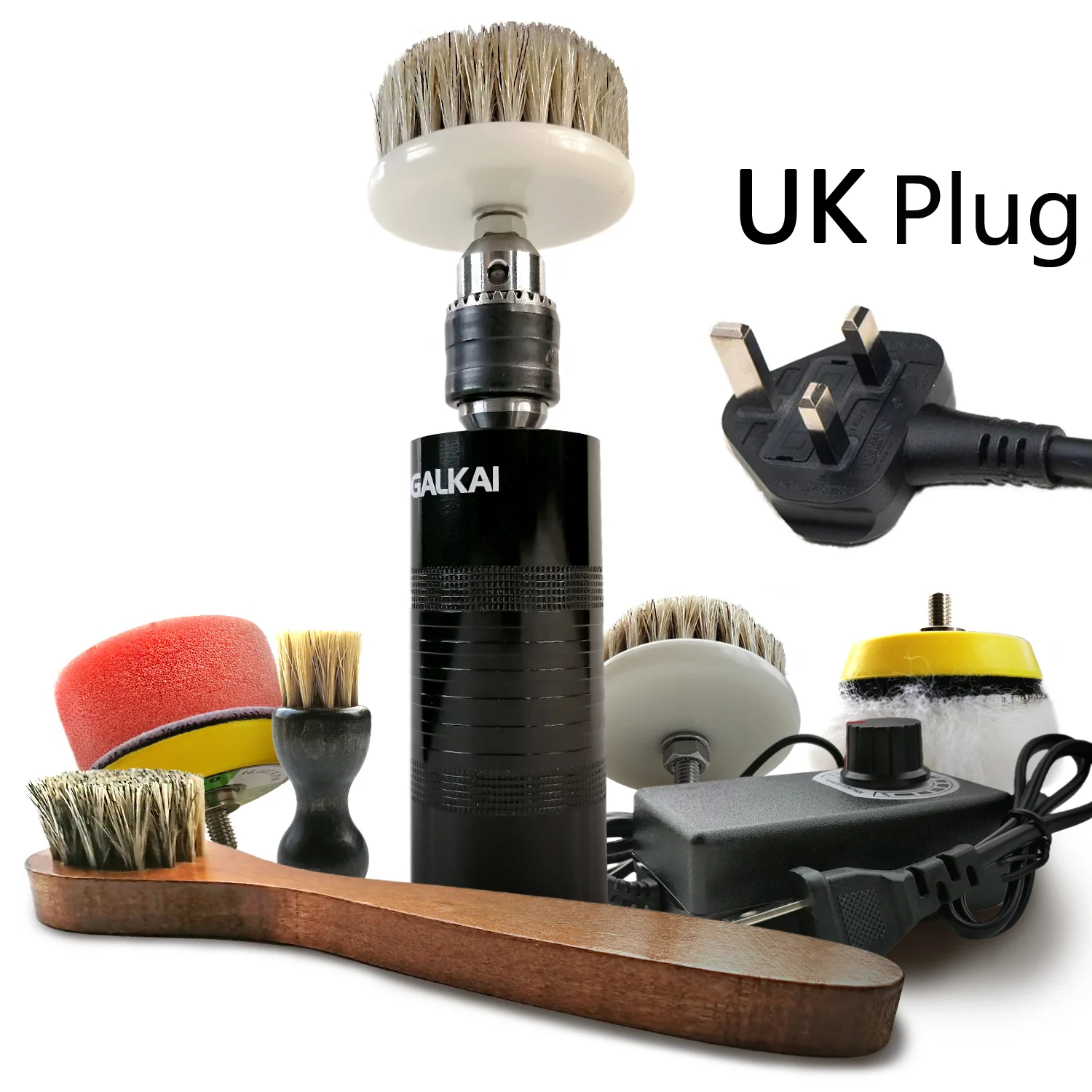 Shoe Brushes Professional Adjustable Speed Electric Shoe Polisher Kit Clean Dust Leather Care Shine Set Polishing Boot Shoe