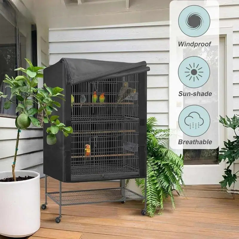 New Bird Cage Cover Washable Good Night Bird Cage Waterproof Aviary for Parrot Cage Pet Dust Covers Oxford Cloth  Hood