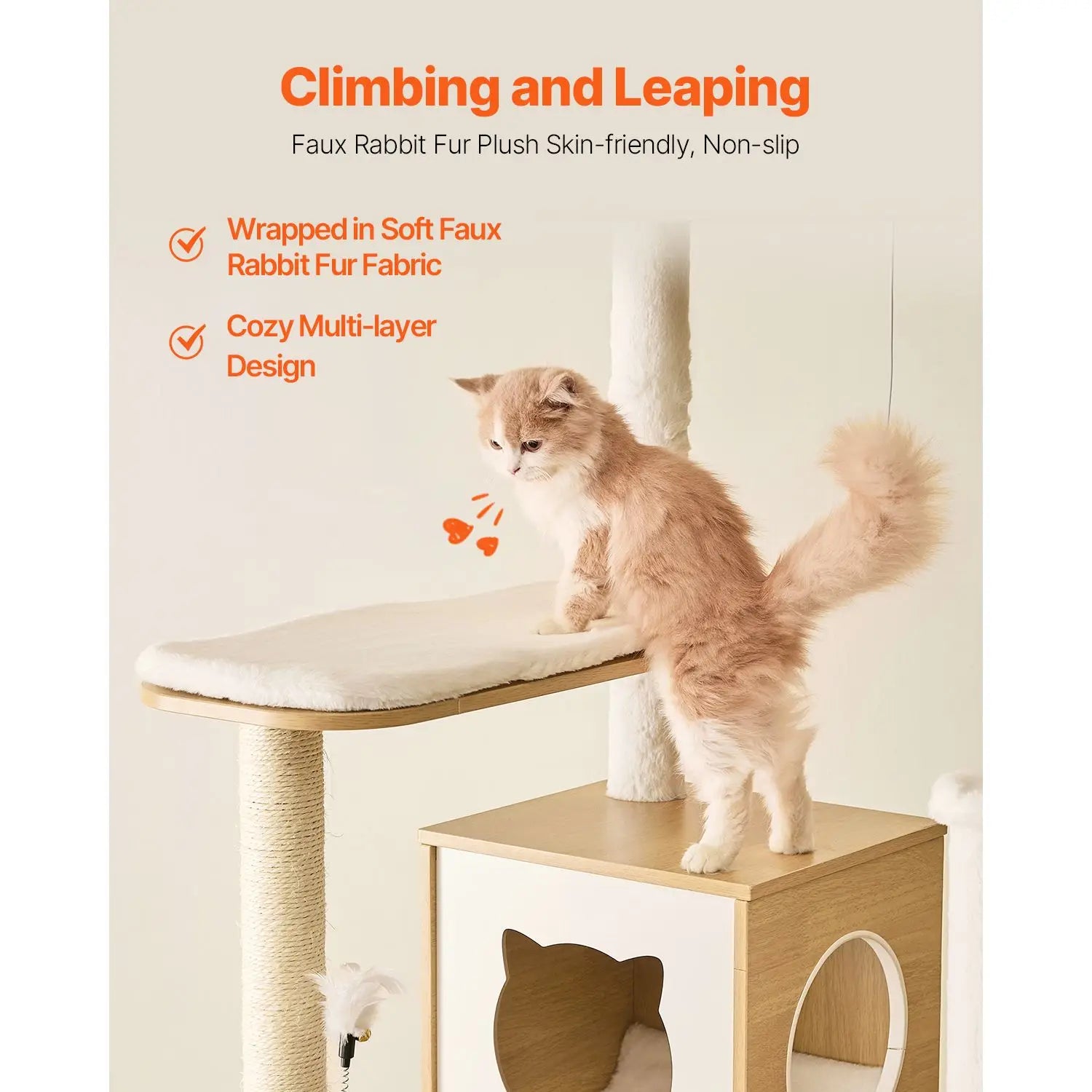 Large 68.9-Inch Tall Cat Tree Tower Multi-Level Cat Condo Furniture Cozy Perches Sisal Scratching Activity Center Carton Packing