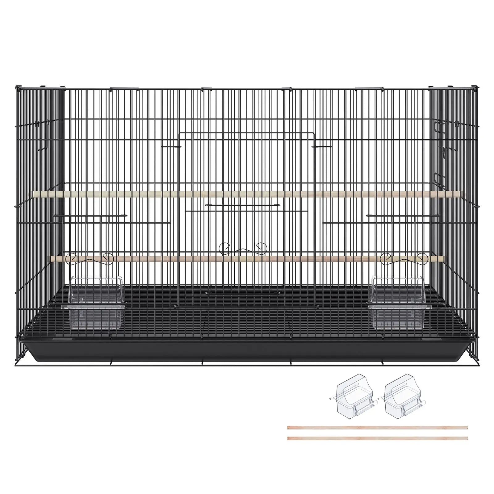 30-Inch Metal Bird Cage for Breeding for Parakeets Cockatiels Budgies Lovebirds Canaries Rollin Pet Bird Cage