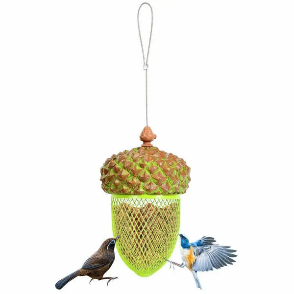 Outdoor Hanging Metal Acorn Wild Bird Feeder Garden Yard Food Dispenser Bird Supplies