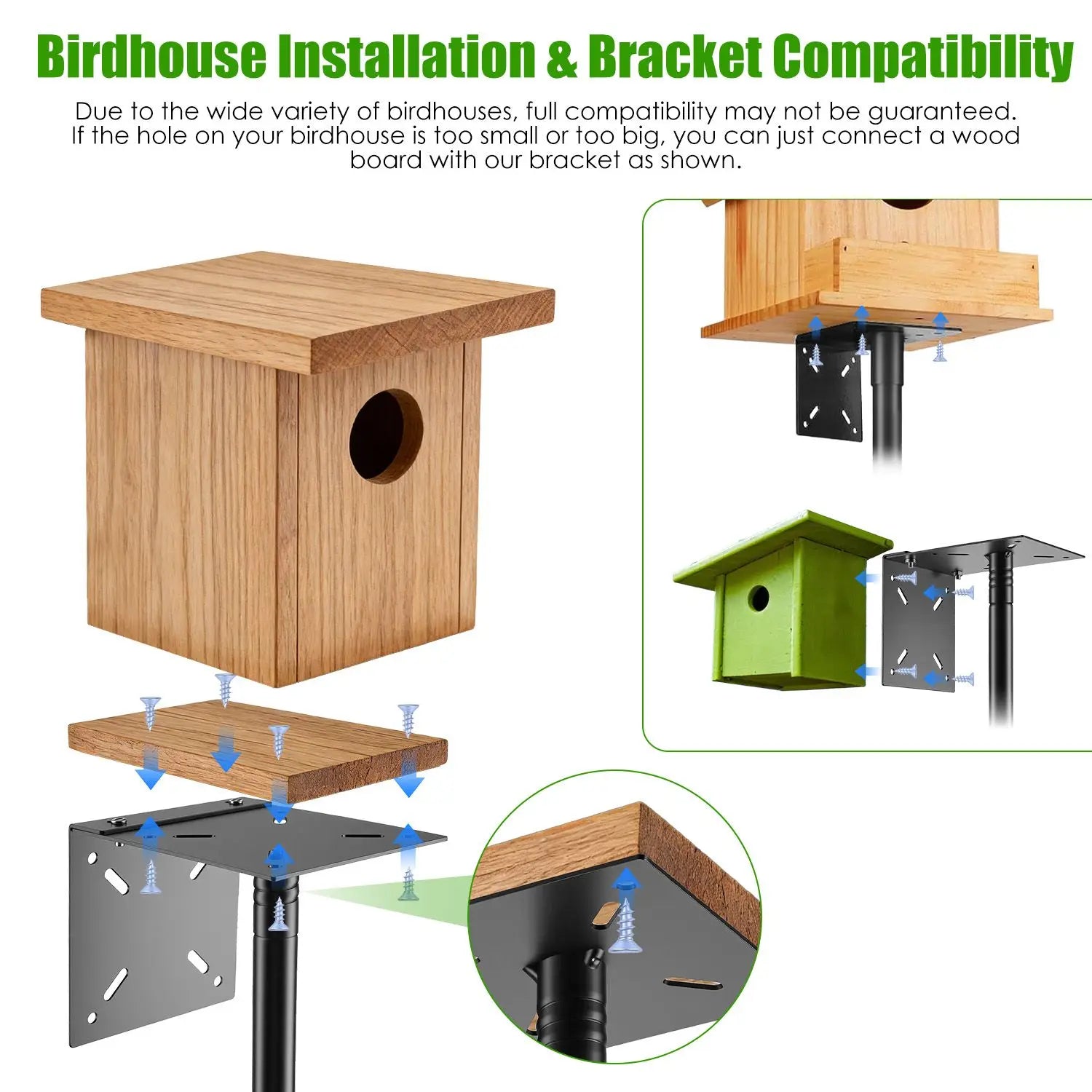 Heavy-Duty 32\"-94\" Adjustable Height Bird Feeder Stand with 5 Prong Base and Squirrel Baffle for Bird Supplies
