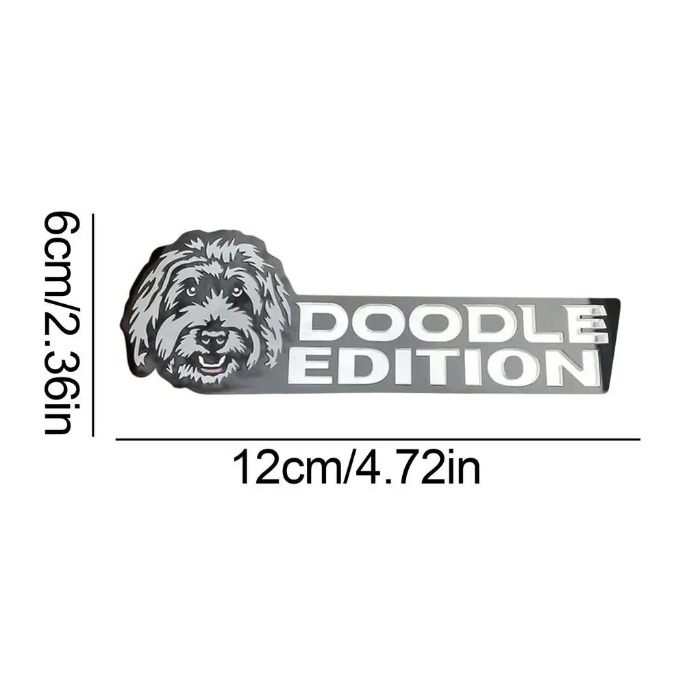 Dog Car Stickers 3D Dogs Badge Acrylic Funny Automotive Car Badge Stylish Car Emblems And Badges Badge Sticker For Car Car