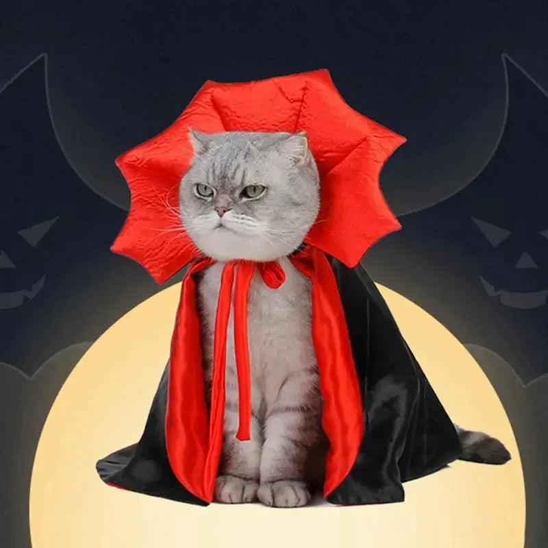 Cat & Dog Costume Halloween Dog Costume, Costume for Dog, Dog Halloween Costume, Pet Vampire Cloak Cape Halloween Cosplay Outfit