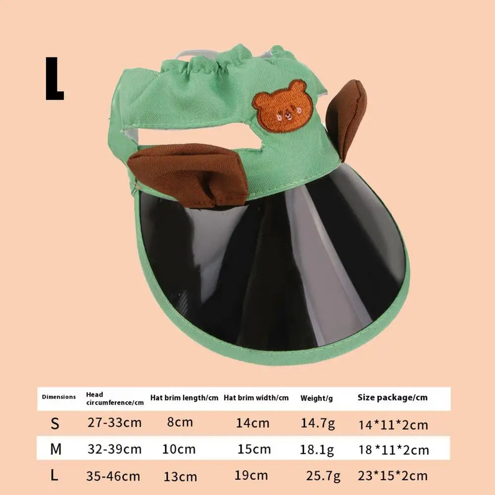 Dog Sun Protection Hat Puppy Caps Pet Sun Protection Caps Adjustable Travel Sport Hat Visor Sunbonnet Outfit For Small Puppy