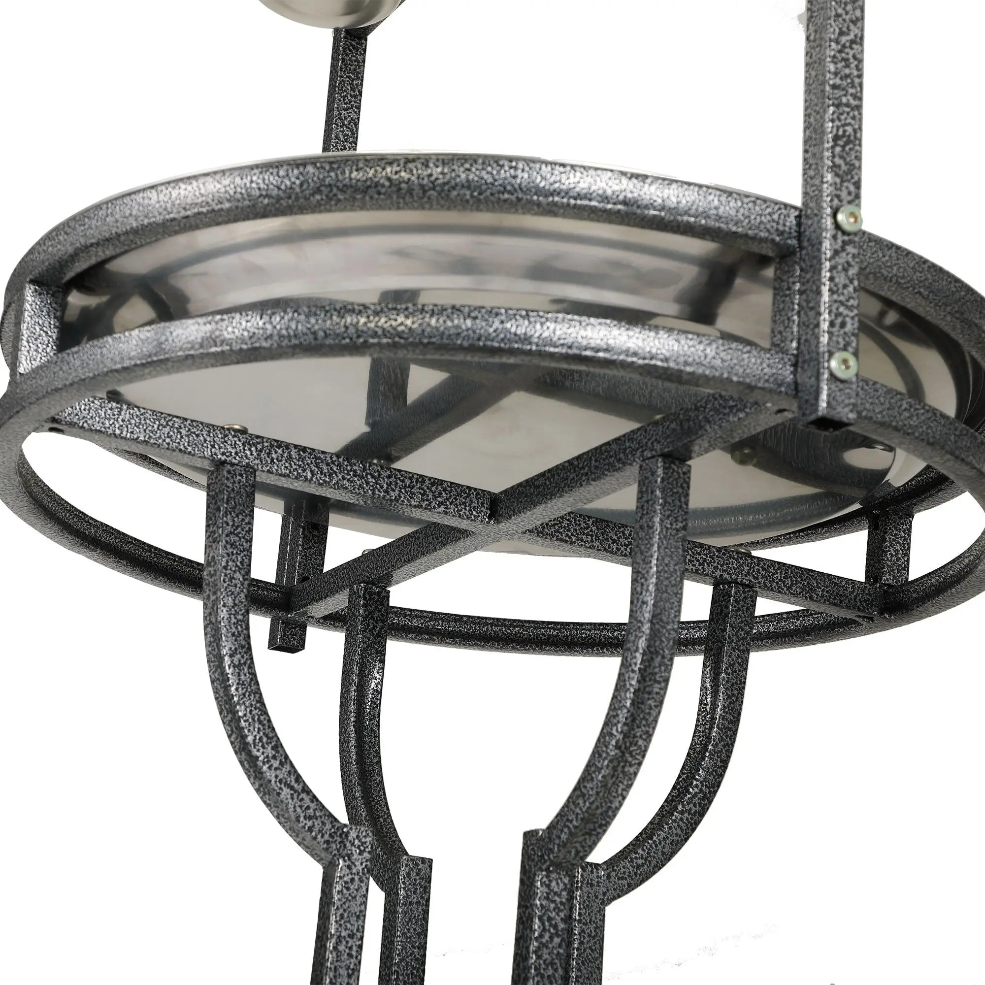 Black XH Bird Stand Rack with Solid Wood Perch Feeding Bowls Waste Tray Toy Hook Includes Casters-Bird Supplies