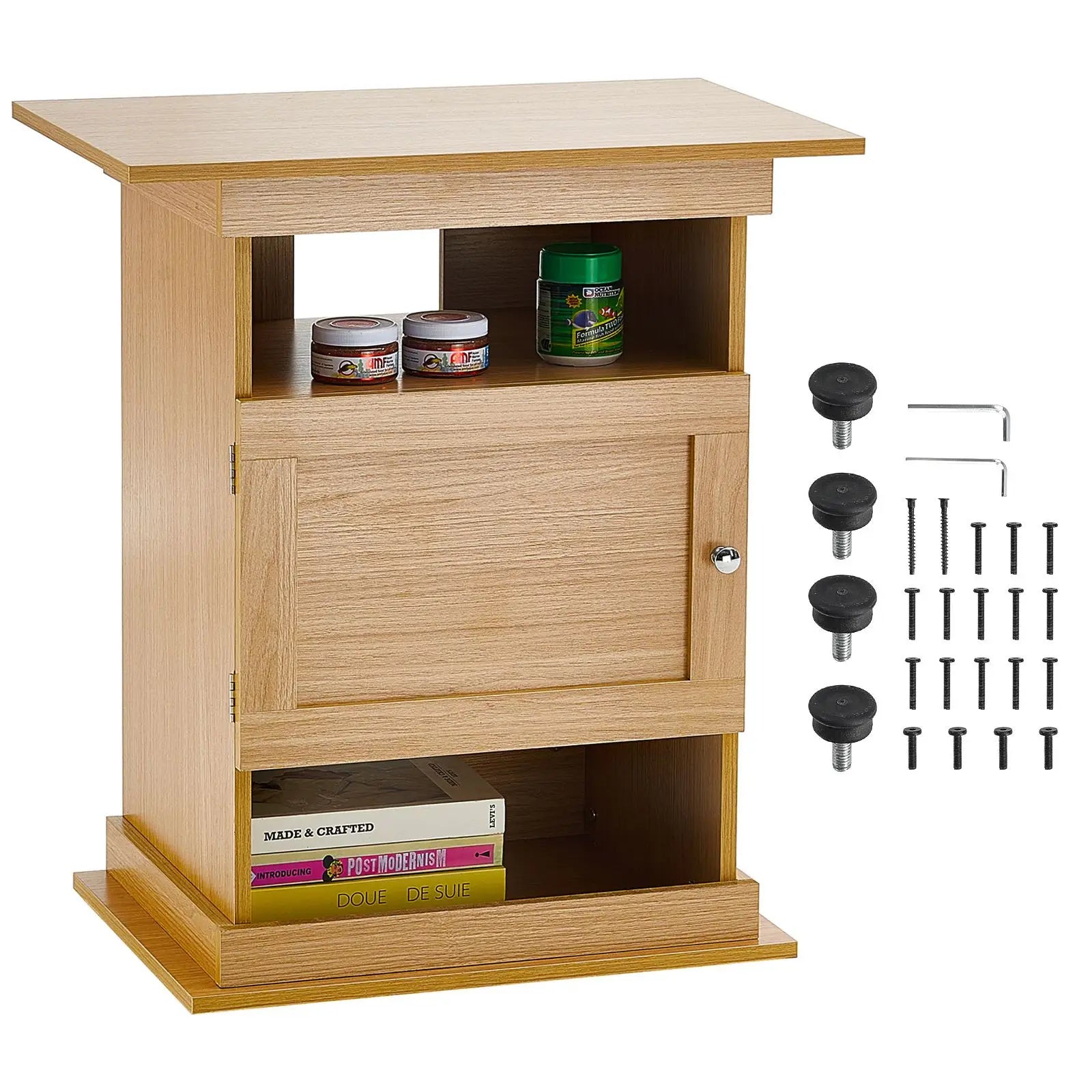 20-Gallon Aquarium Stand 167.6 Lbs Load Capacity 25.2 X 15.7 X 28.3 MDF Fish Reptile Tank Stand Office Suitable Turtle Tank