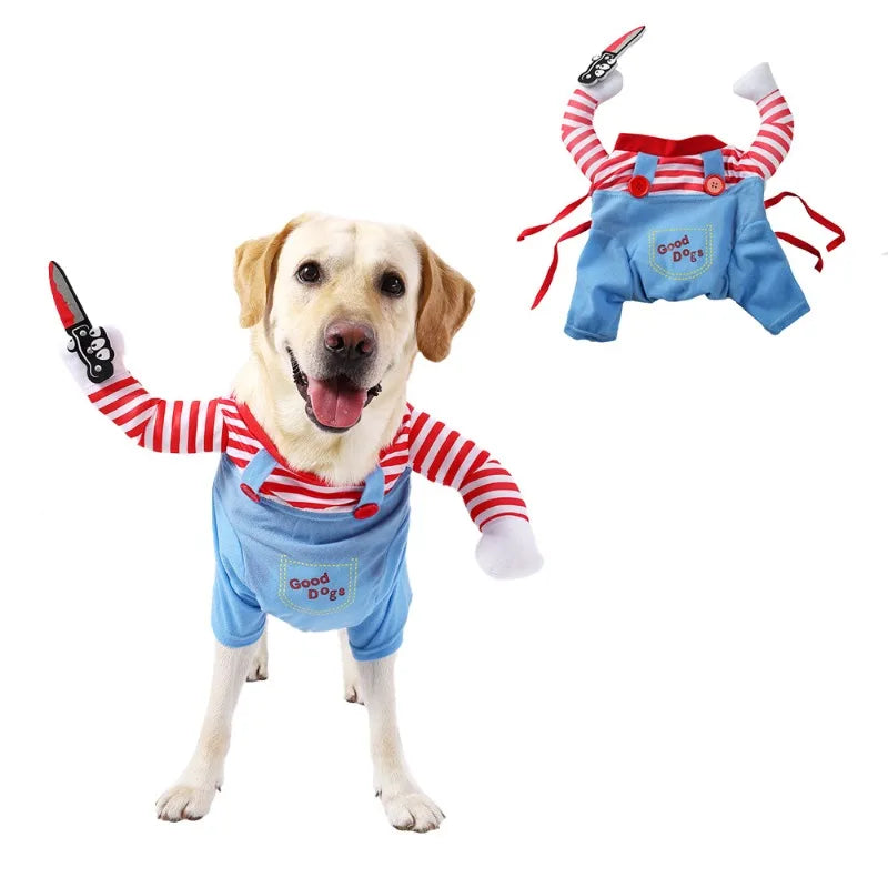 Pet Halloween Costume for Cats and Dogs COS Photo Props Small Dog Clothes Pet Dress-Up Cat and Dog Role-Playing Outfit