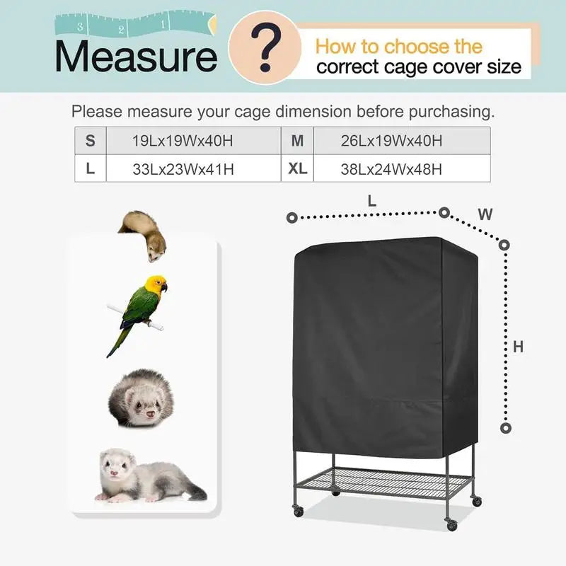 New Bird Cage Cover Washable Good Night Bird Cage Waterproof Aviary for Parrot Cage Pet Dust Covers Oxford Cloth  Hood