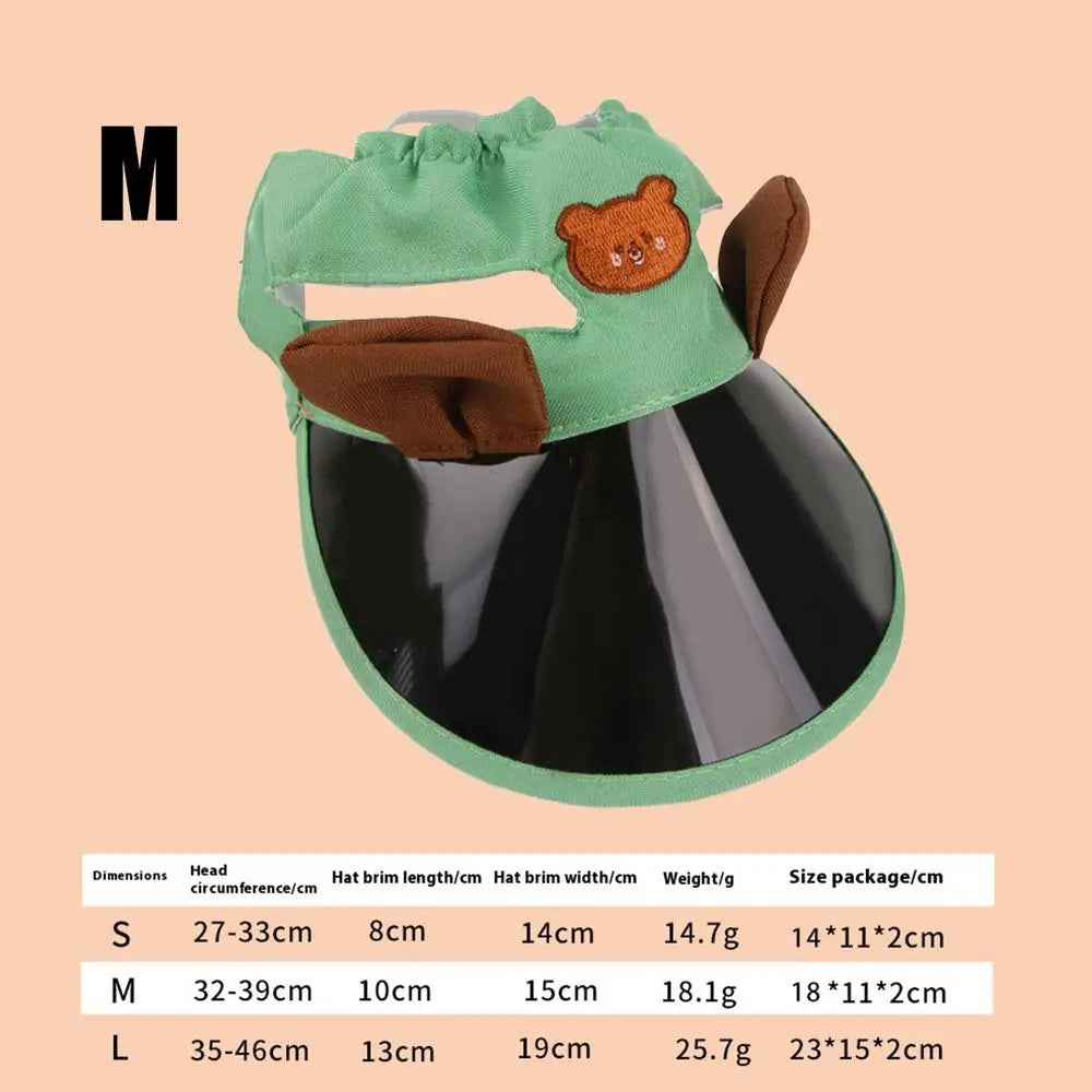 Dog Sun Protection Hat Puppy Caps Pet Sun Protection Caps Adjustable Travel Sport Hat Visor Sunbonnet Outfit For Small Puppy