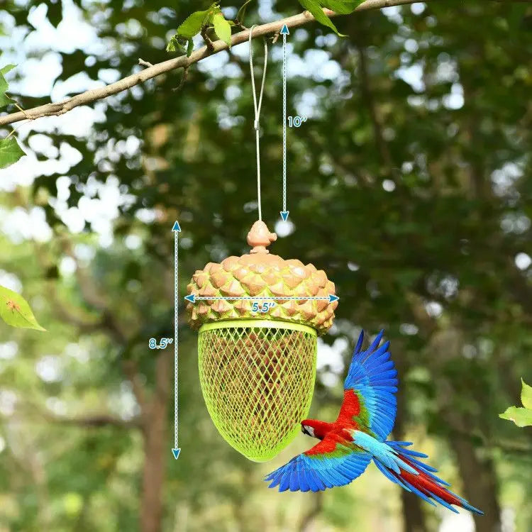 Outdoor Hanging Metal Acorn Wild Bird Feeder Garden Yard Food Dispenser Bird Supplies